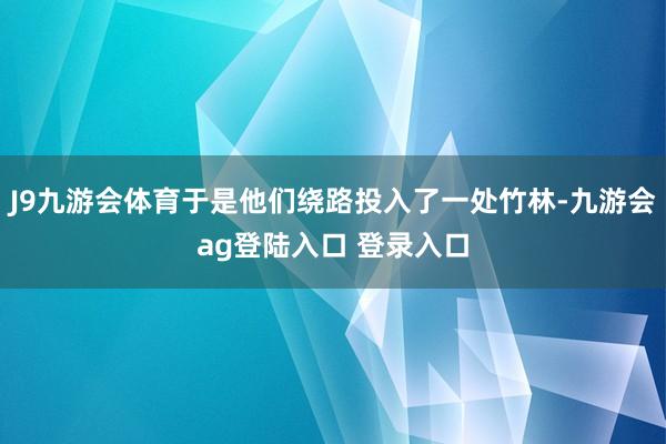 J9九游会体育于是他们绕路投入了一处竹林-九游会ag登陆入口 登录入口